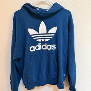 Adidas Teal Sweatshirt with Trefoil Emblem